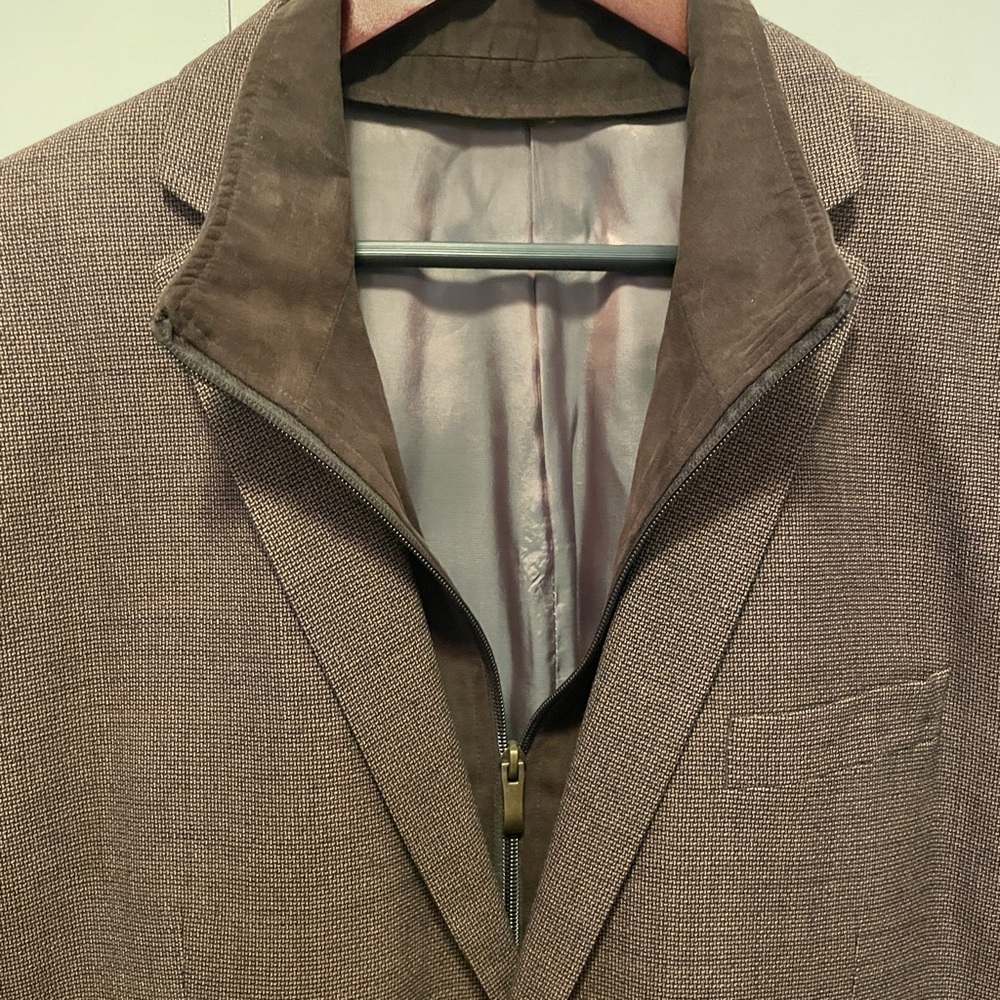 ONTOMODA Europa Men’s Blazer/Coat - Zip Out Suede Collar